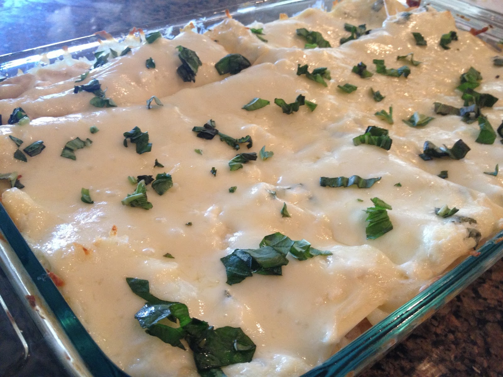 Britt's Apron Creamy White Chicken and Artichoke Lasagna